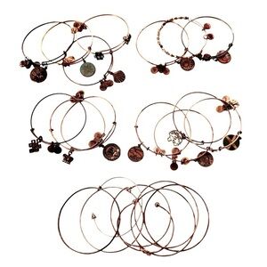 Alex and Ani Gold Tone Bangle Bracelets Lot of 14
